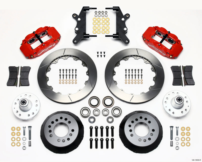 Wilwood Narrow Superlite 6R Front Hub Kit 12.88in Red 60-68 Ford / Mercury Full Size / Galaxie Big Brake Kits Wilwood