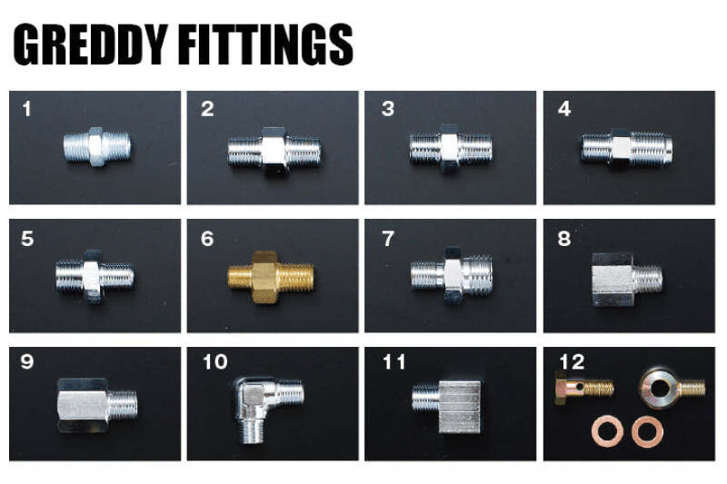 GReddy Union Fitting 1/8PF-M12 P1.25 Fittings GReddy