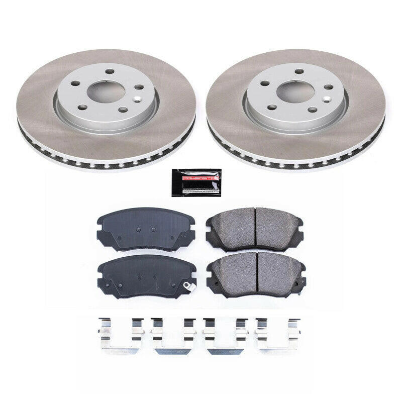 Power Stop 10-11 Saab 9-5 Front Semi-Coated Rotor Kit Brake Kits - Performance Blank PowerStop