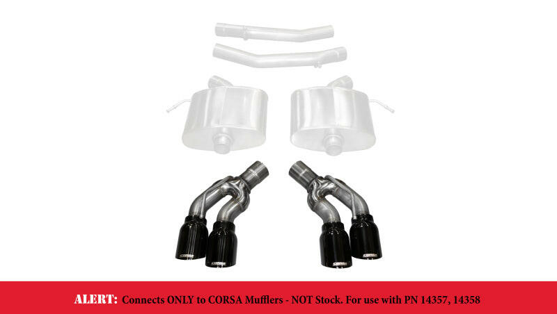 Corsa 2016-2019 Cadillac CTS-V 2.75in Inlet / 4.0in Outlet Black PVD Tip Kit (For Corsa ExhaustOnly) Tips CORSA Performance