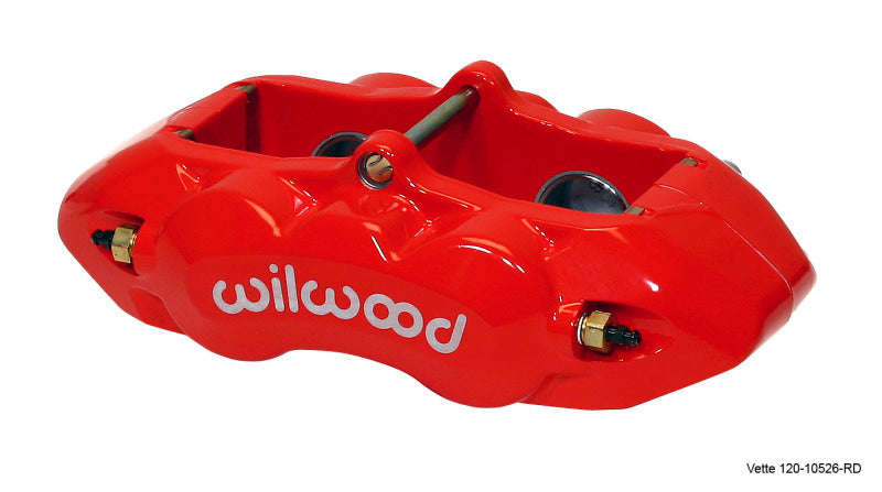 Wilwood Caliper-D8-4 Rear Red 1.38in Pistons 1.25in Disc Brake Calipers - Perf Wilwood