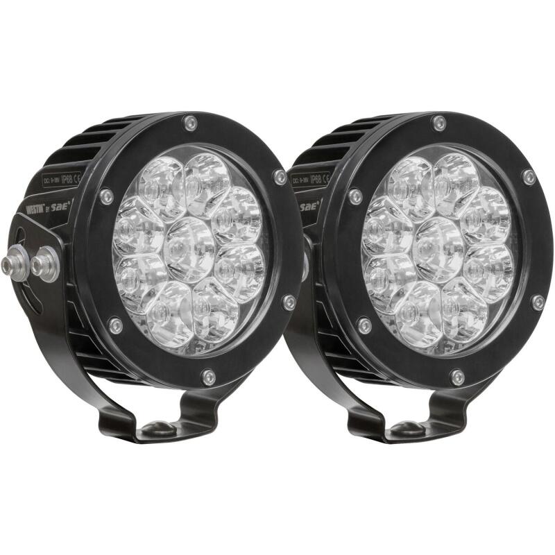 Westin Axis LED Auxiliary Light 4.75 inch Round Spot w/3W Osram (Set of 2) - Black Light Bars & Cubes Westin