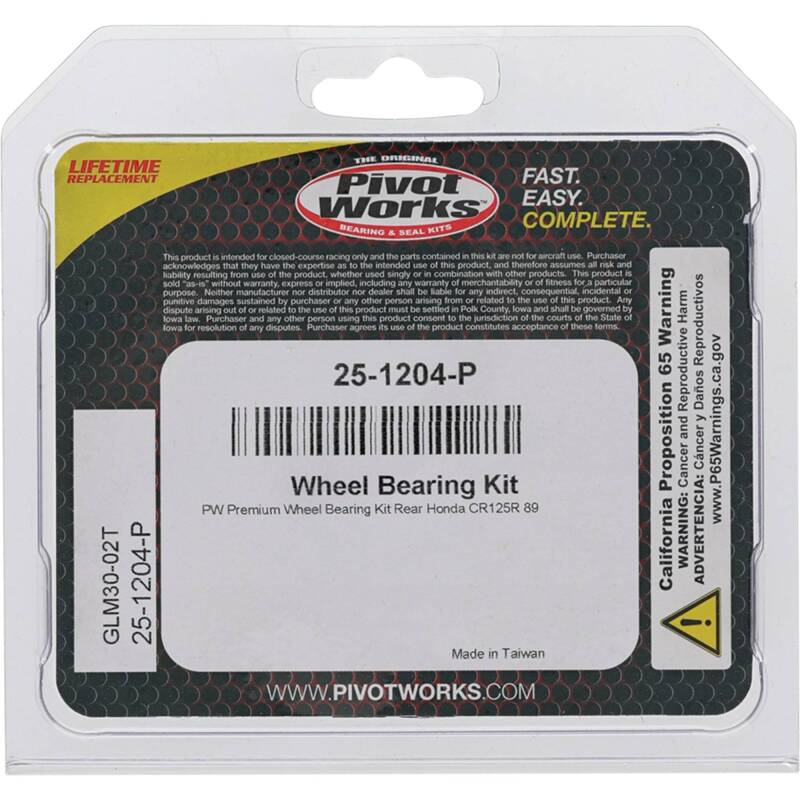 Pivot Works Honda Wheel Bearing Kit Premium Bearings Control Arms Pivot Works