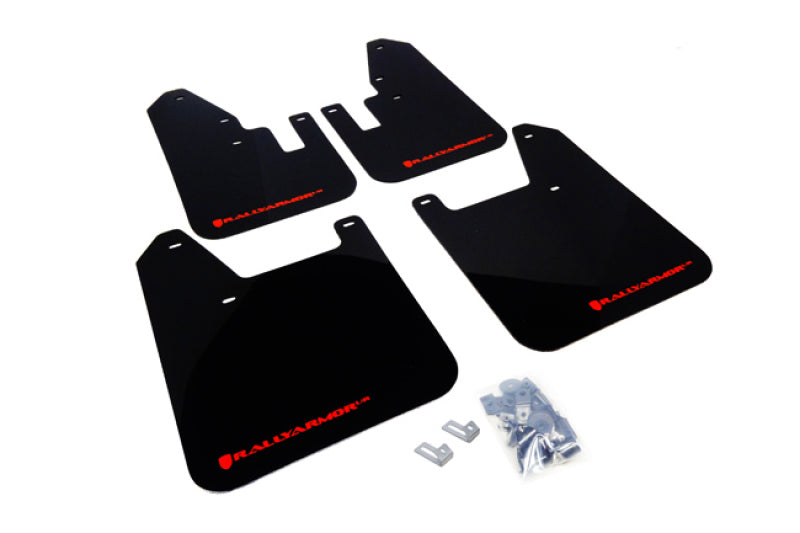 Rally Armor 98-02 Subaru Forester Black UR Mud Flap w/ Red Logo Mud Flaps Rally Armor