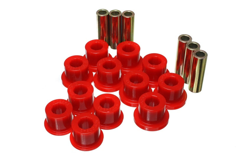 Energy Suspension 05-14 Toyota Tacoma Rear Leaf Spring Bushings - Red Bushing Kits Energy Suspension