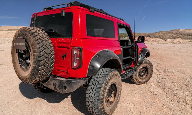 Bushwacker 21-22 Ford Bronco (2 Door) Pocket Style Fender Flares - 4pc Smooth Fender Flares Bushwacker