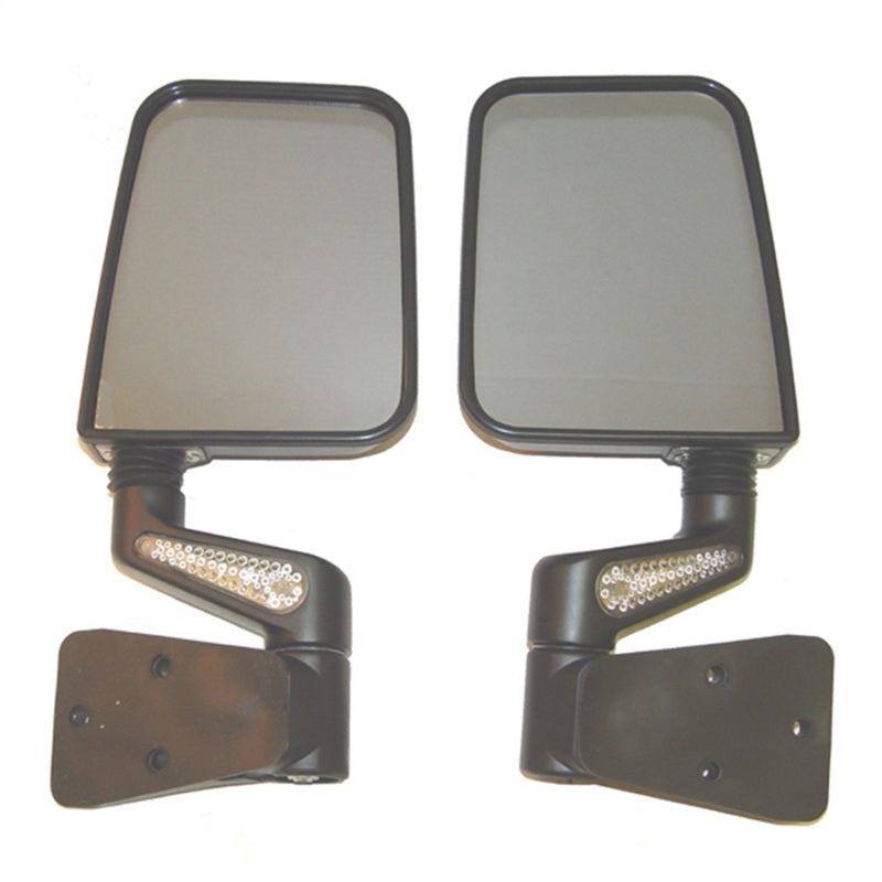 Rugged Ridge 87-02 Jeep Wrangler YJ/TJ Black Heated Door Mirror Kit w/ LED Signals Exterior Trim Rugged Ridge