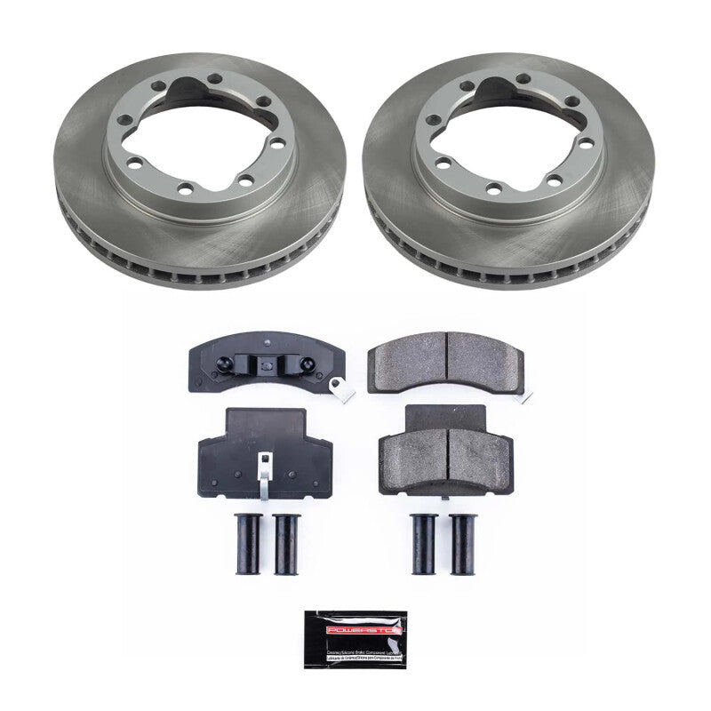Power Stop 90-00 GMC K3500 Front Semi-Coated Rotor Kit Brake Kits - Performance Blank PowerStop