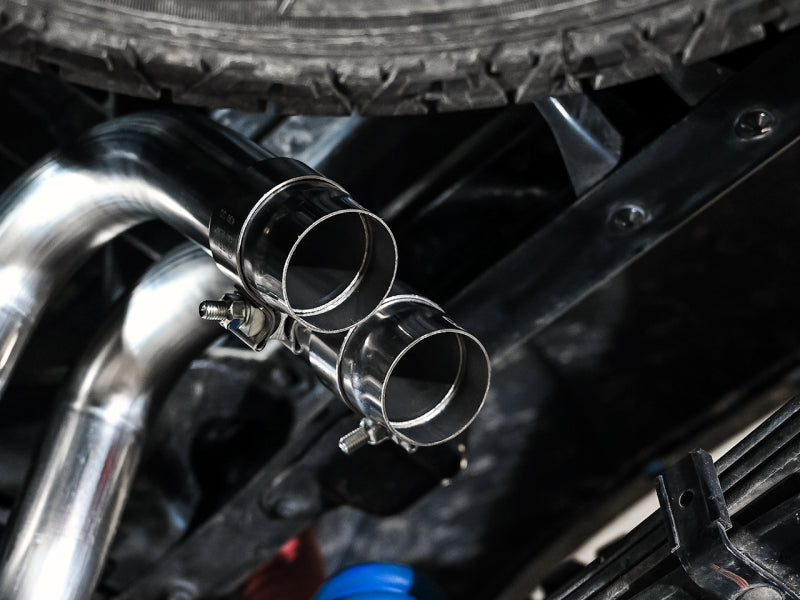 AWE Tuning 16-22 Toyota Tacoma 0FG Cat-Back Exhaust w/ BashGuard - Dual Chrome Silver Tips Catback AWE Tuning