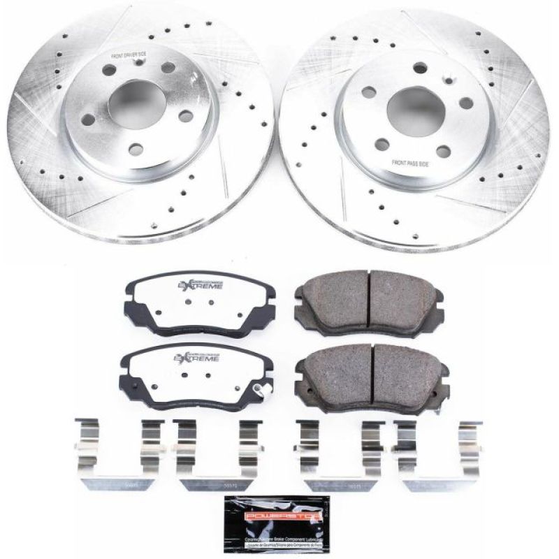 Power Stop 2010 Buick Allure Front Z26 Street Warrior Brake Kit Brake Kits - Performance D&S PowerStop