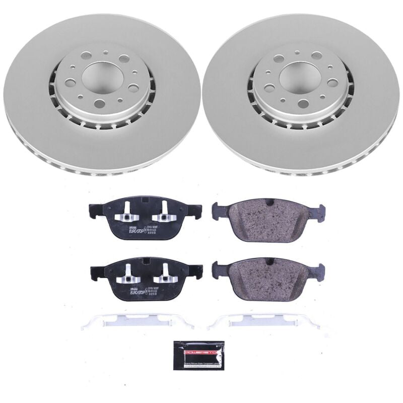 Power Stop 03-14 Volvo XC90 Front Euro-Stop Brake Kit Brake Kits - OE PowerStop