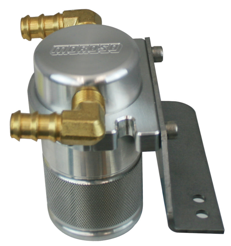 Moroso 11-14 Ford F-150 EcoBoost/5.0L Air/Oil Separator Catch Can - Small Body - Billet Aluminum Oil Catch Cans Moroso