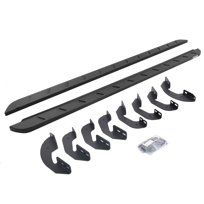 Go Rhino 07-21 Toyota Tundra DC 4DR RB10 Slim Running Boards Kit (Incl. Brackets) - Tex. Blk Running Boards Go Rhino