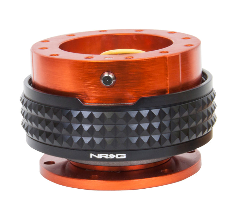 NRG Quick Release Kit - Pyramid Edition - Orange Body / Black Pyramid Ring Quick Release Adapters NRG