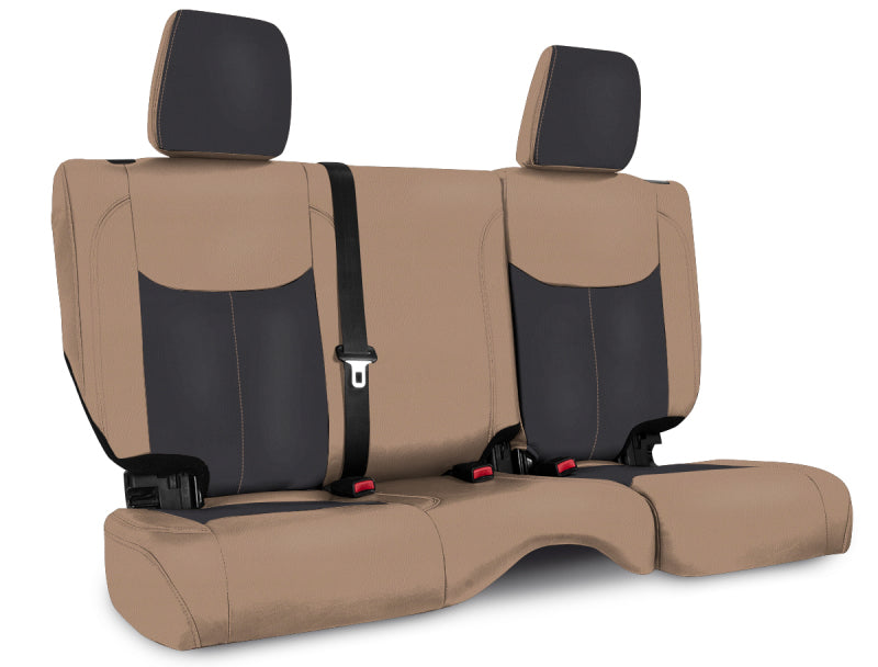 PRP 13-18 Jeep Wrangler JKU Rear Seat Cover/4 door - Black/Tan Seat Covers PRP Seats