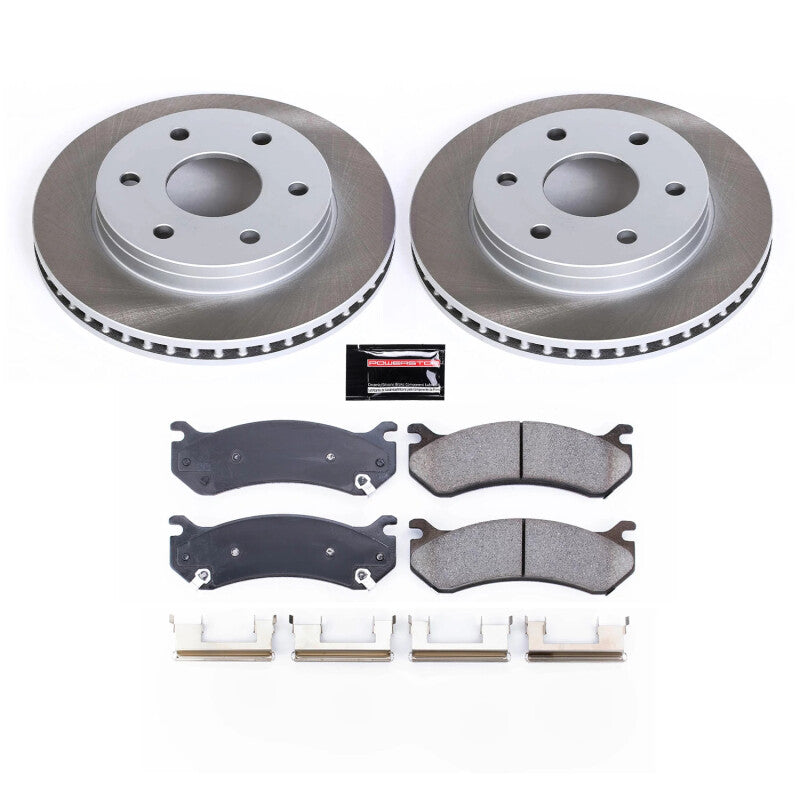 Power Stop 00-06 GMC Yukon XL 1500 Front Semi-Coated Rotor Kit Brake Kits - Performance Blank PowerStop