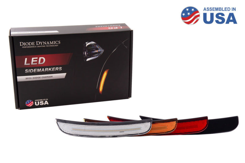 Diode Dynamics 15-21 Dodge Charger LED Sidemarkers - Smoked (set) Light Accessories and Wiring Diode Dynamics
