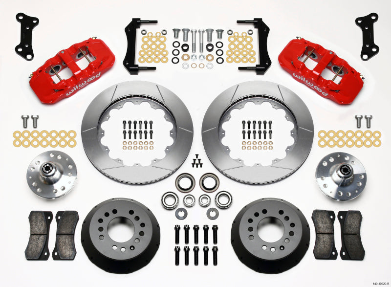 Wilwood AERO6 Front Hub Kit 14.00 Red 67-69 Camaro 64-72 Nova Chevelle Big Brake Kits Wilwood