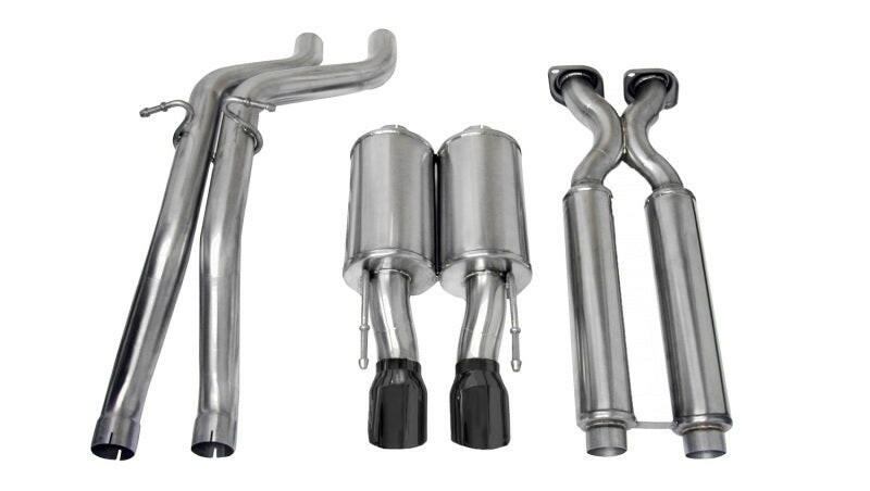 Corsa 2006-2010 Jeep Grand Cherokee 6.1L SRT-8 V8 Black Sport Cat-Back Exhaust Catback CORSA Performance