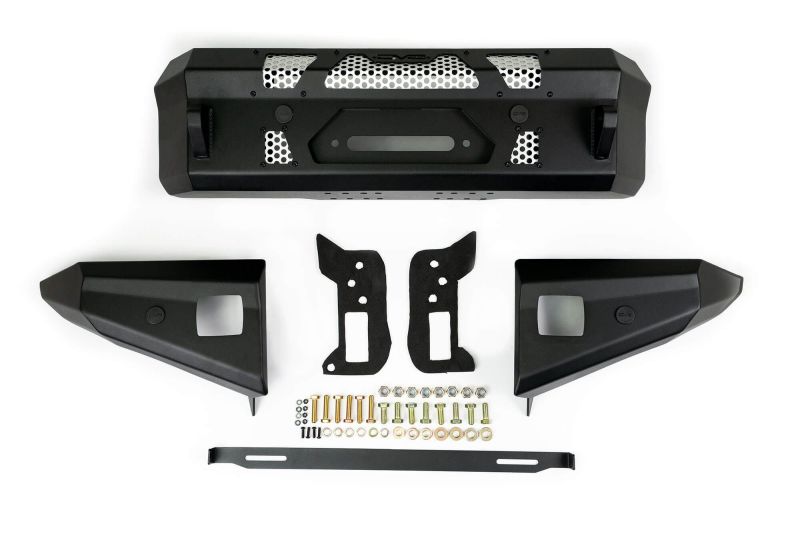 DV8 Offroad 2021+ Ford Bronco Front Bumper Winch Capable w/ Optional Bull Bar/Aux Light Opening Bumpers - Steel DV8 Offroad