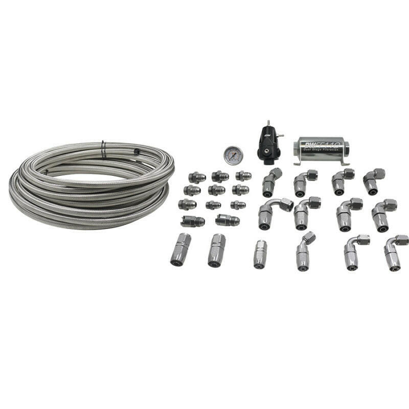 DeatschWerks 2006+ Hemi X2 Series Pump Module -8AN Feed w/ -6AN Return PTFE Plumbing Kit Fuel Pumps DeatschWerks