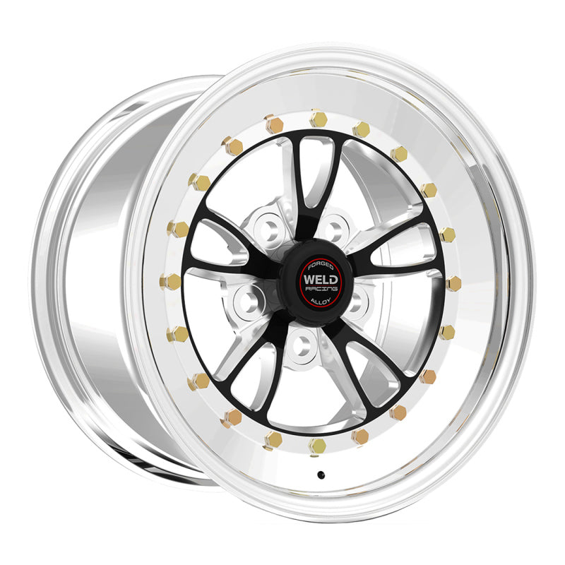 Weld Full Throttle 15x7 / 5x4.5 BP / 3.5in. BS Black Wheel - Polished Non Beadlock Wheels - Forged Weld