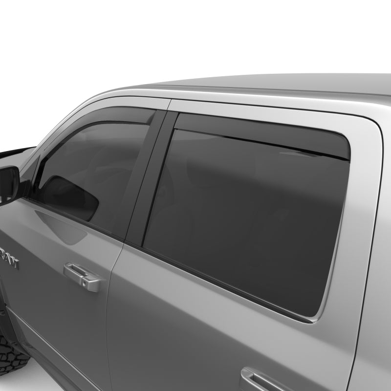 EGR 09-13 Dodge Ram 1500/2500/3500 Crew Cab In-Channel Window Visors - Set of 4 - Matte (572755) Wind Deflectors EGR
