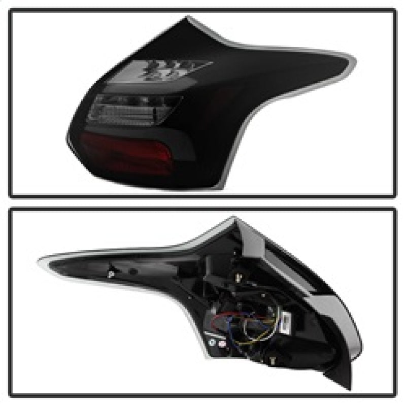 Spyder 12-14 Ford Focus 5DR LED Tail Lights - Black Smoke (ALT-YD-FF12-LED-BSM) Tail Lights SPYDER