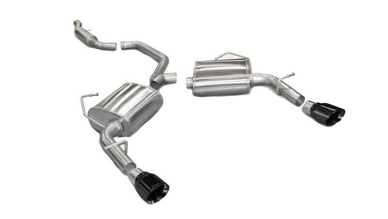 Corsa 2011-2014 Chrysler 200/Dodge Avenger V6 Black Sport Cat-Back Exhaust Catback CORSA Performance