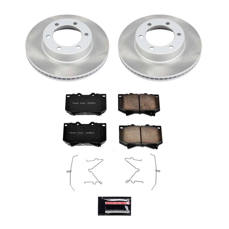 Power Stop 00-02 Toyota Tundra Front Semi-Coated Rotor Kit Brake Kits - Performance Blank PowerStop