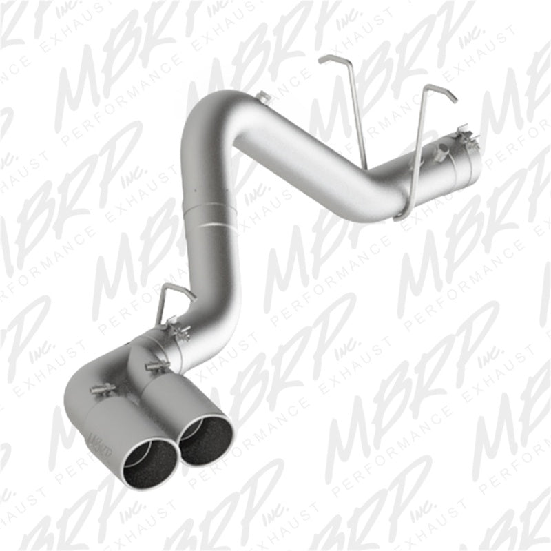 MBRP 11-15 Chevy/GMC 2500/3500 4in Filter Back Dual Outlet Single Side Alum Exhaust System DPF Back MBRP