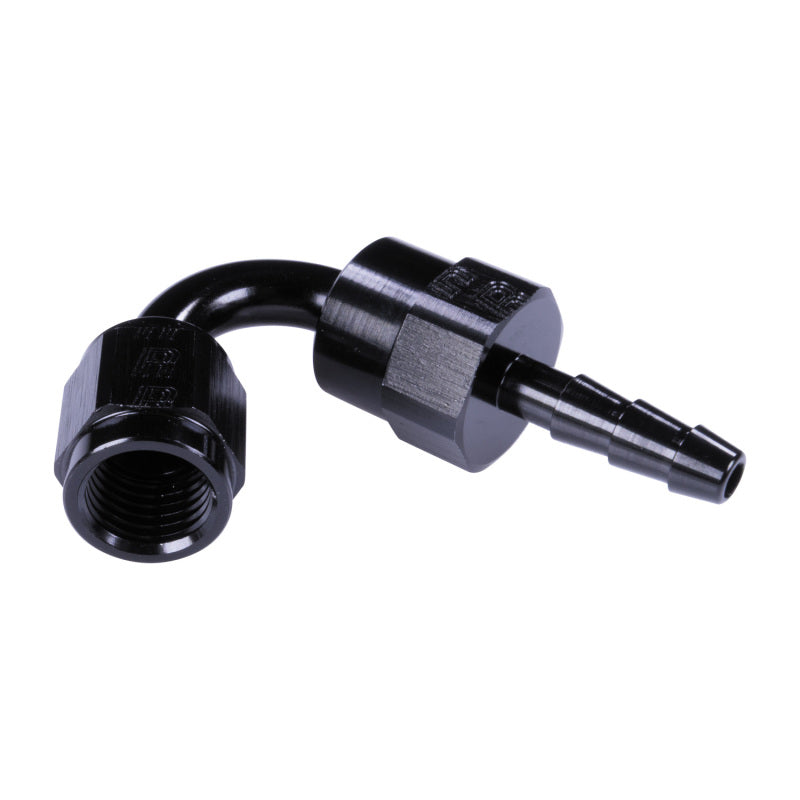 Russell 4AN ProClassic Crimp 120 Degree Hose End - Black Fittings Russell