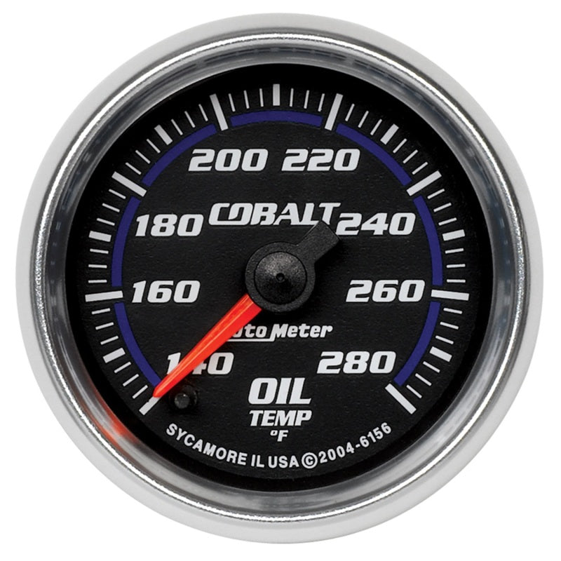 Autometer Cobalt 52mm 140-280 Deg F Full Sweep Electronic Oil Temp Gauge Gauges AutoMeter