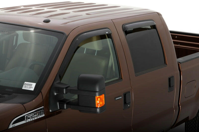 AVS 99-16 Ford F-250 Supercab Ventvisor Outside Mount Window Deflectors 4pc - Smoke Wind Deflectors AVS