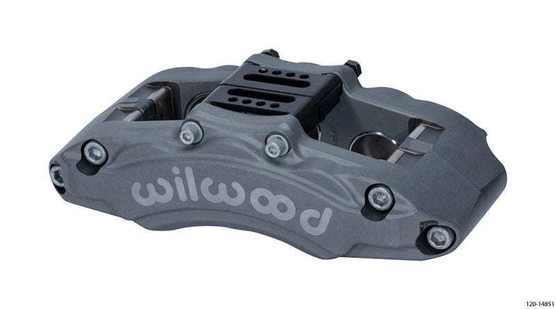 Wilwood Caliper - AT6 Lug Mount Anodized 1.75in/1.38in/1.38in Piston .75in Rotor - Left Side Brake Calipers - Perf Wilwood