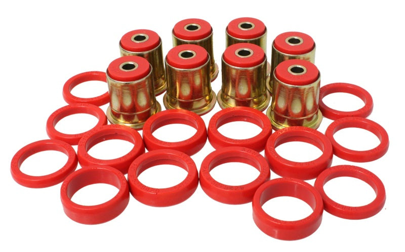 Energy Suspension GM Red Rear End Control Arm Bushng Set w/ Thrust Washer Bushing Kits Energy Suspension