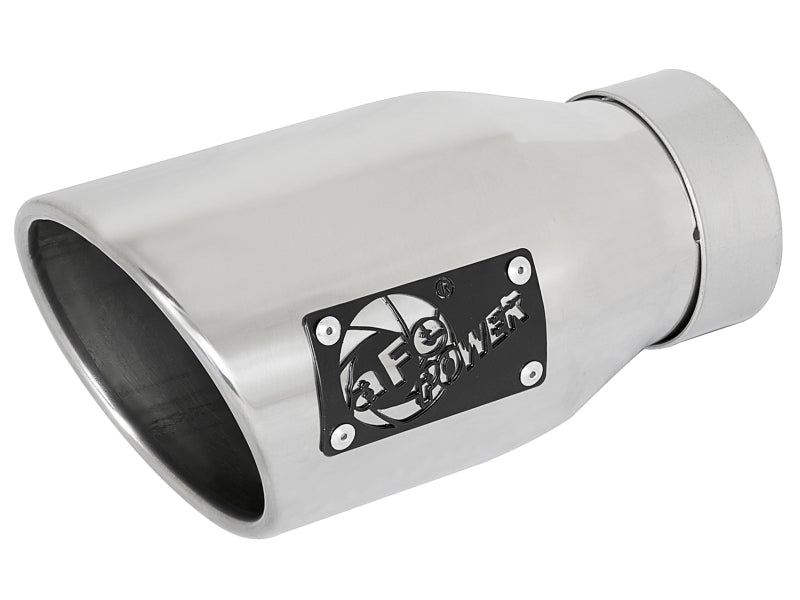 aFe MACH Force-Xp Universal Exhaust Tip 3 IN Inlet x 4-1/2 IN Outlet x 9 IN L- Polished Tip Tips aFe