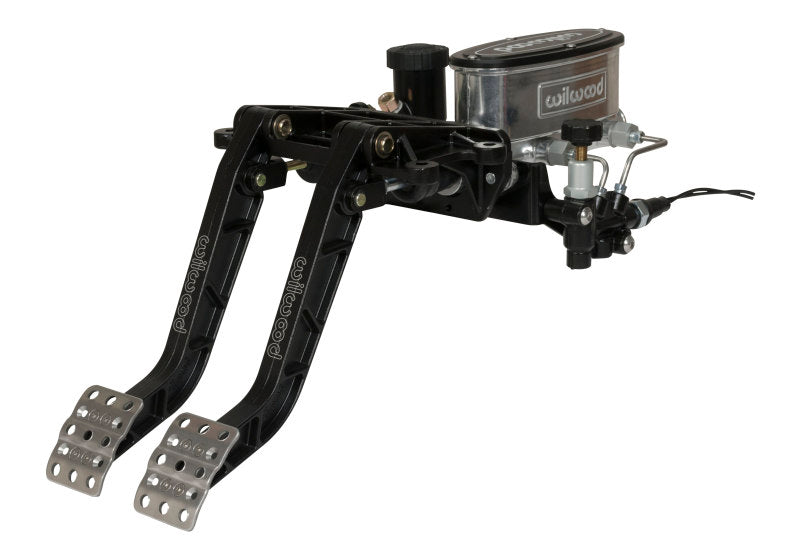 Wilwood Adjustable-Tandem Dual Pedal - Brake / Clutch - Fwd. Swing Mount - 6.25:1 - Black E-Coat Pedals Wilwood