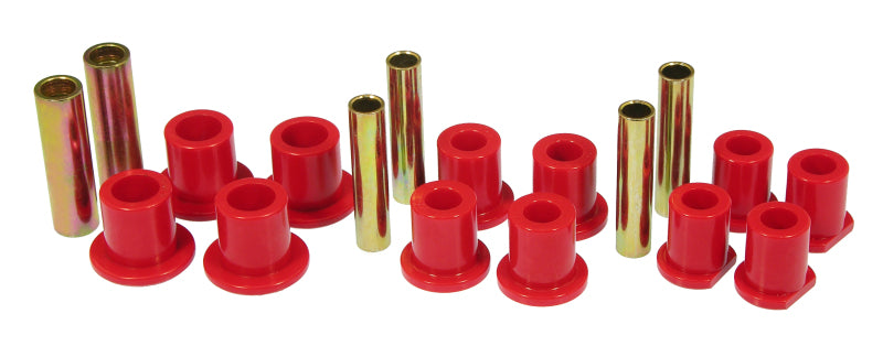 Prothane 92-98 Ford E250/350 Van 2wd Rear Spring & Shackle Bushings - Red Bushing Kits Prothane