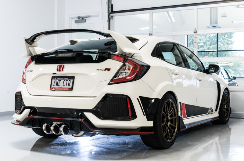 AWE Tuning 2017+ Honda Civic Type R Track Edition Exhaust w/Front Pipe & Triple Chrome Silver Tips Catback AWE Tuning