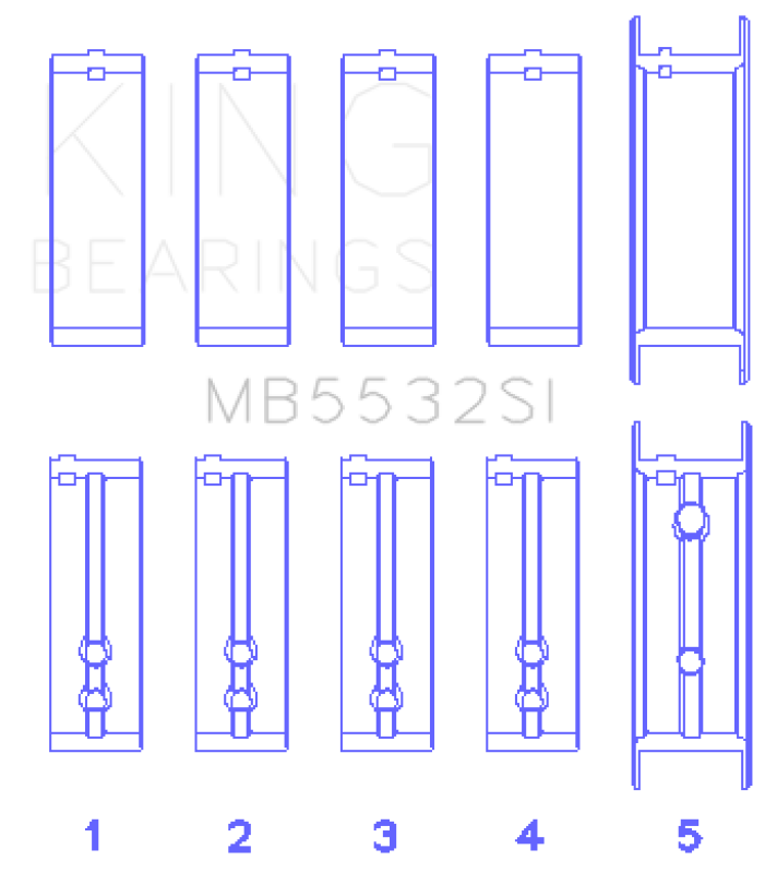 King Engine Bearings Chevrolet 151/153 (Size STD) Main Bearing Set Bearings King Engine Bearings