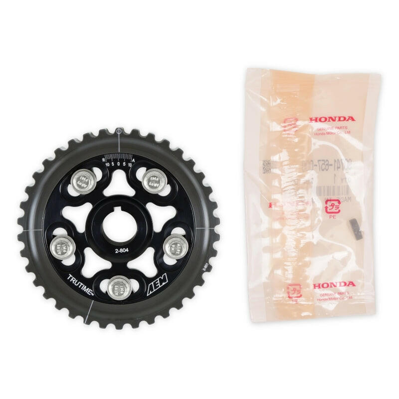 AEM 96-00 Honda Civic / 96-97 Honda Del Sol D16 Black Tru-Time Cam Gear Cam Gears AEM