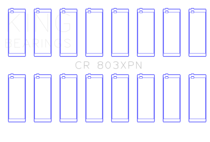 King Chevrolet Small Block 265ci/283ci/327ci (Size STDX) Performance Rod Bearings - Set of 8 Bearings King Engine Bearings