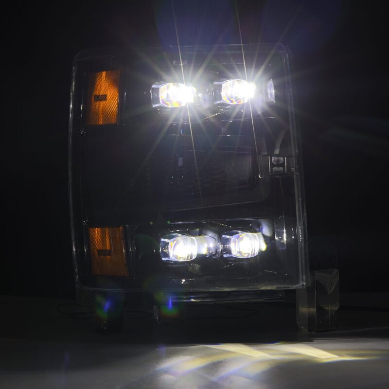 AlphaRex 04-15 Chevy 1500 NOVA-Series LED Proj Headlights Alpha BL w/Activ Light/Seq Signal & SB DRL Headlights AlphaRex