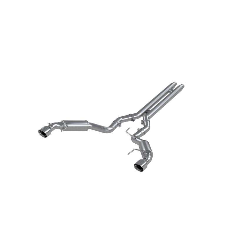 MBRP 15-17 Ford Mustang GT 5.0 3in Cat Back Dual Split Rear Race Version 4.5in Tips - Aluminized Catback MBRP