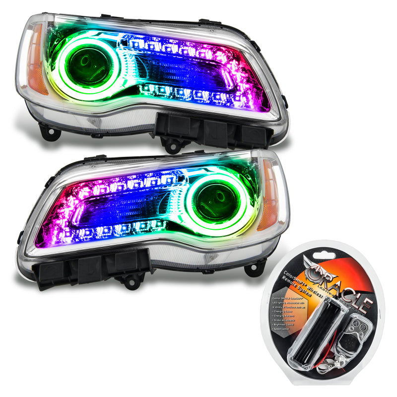 Oracle 11-14 Chrysler 300C SMD HL - Chrome - NON HID - ColorSHIFT DRL - ColorSHIFT Headlights ORACLE Lighting