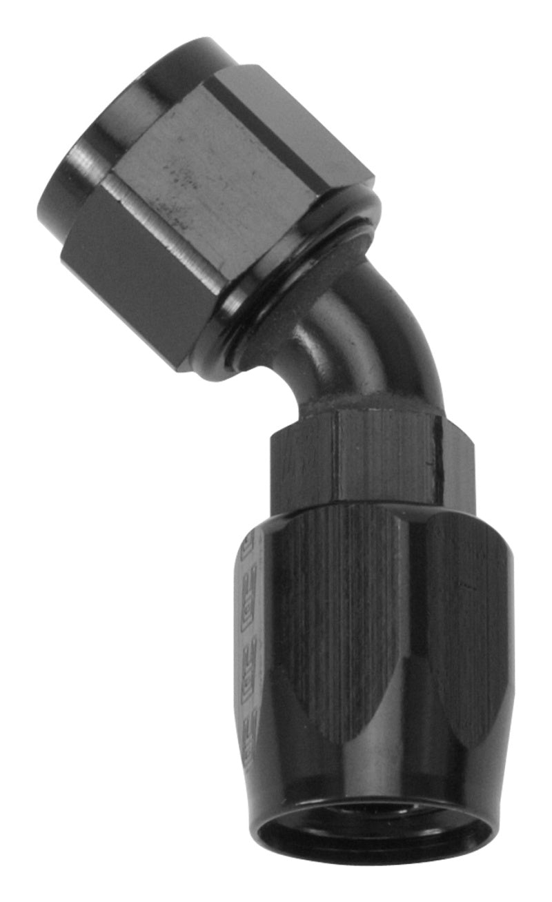 Russell Performance -12 AN Black 45 Degree Full Flow Swivel Hose End Fittings Russell