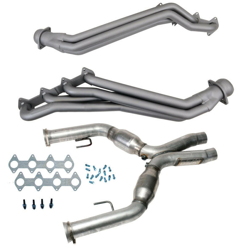 BBK 05-10 Ford Mustang GT 1 5/8 Long Tube Headers w/High Flow Catted X-Pipe (Ti Ceramic) Headers & Manifolds BBK