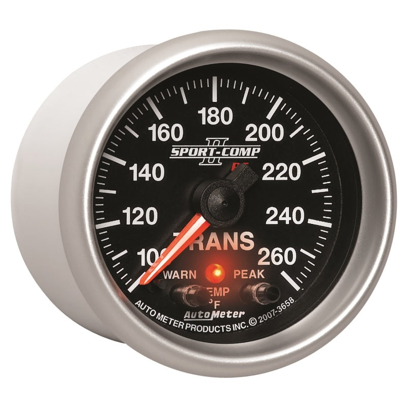 Autometer Elite 52.4mm 100-260F Transmission Temprature Peak & Warn w/ Electronic Control Gauge Gauges AutoMeter