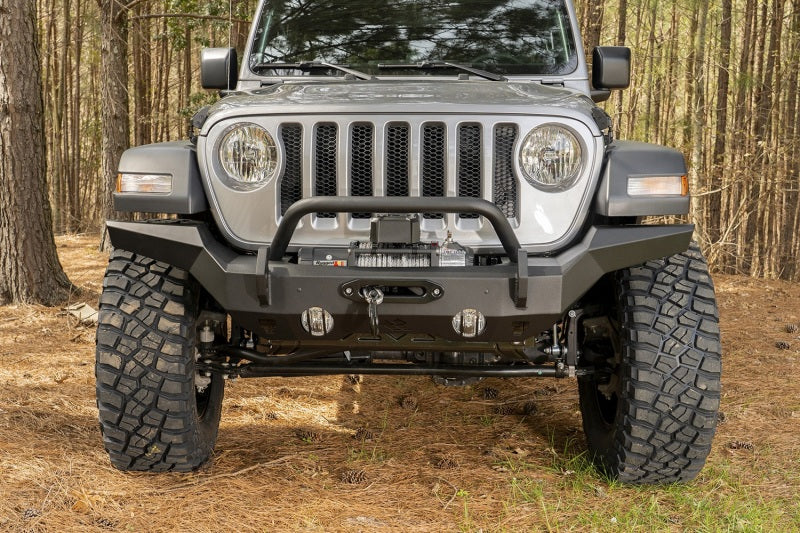 Rugged Ridge HD Bumper Full Width Front 07-18 Jeep Wrangler JK 18-20 Jeep Wrangler JL 2020 JT Bumpers - Steel Rugged Ridge